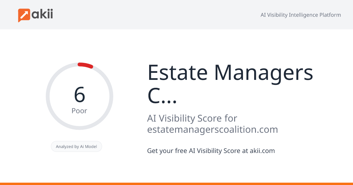 Estate Managers Coalition AI Visibility Score