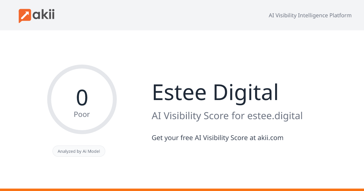 Estee Digital AI Visibility Score