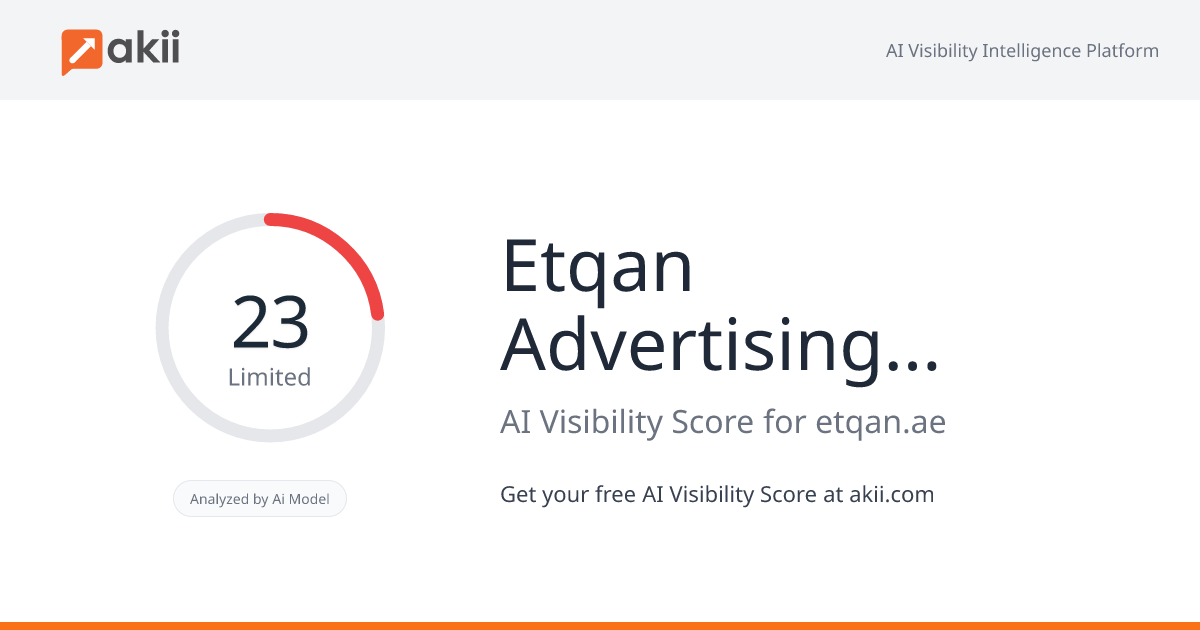 Etqan Advertising & Publicity L.L.C AI Visibility Score