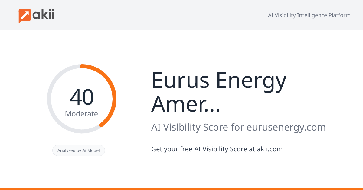 Eurus Energy America Corporation AI Visibility Score