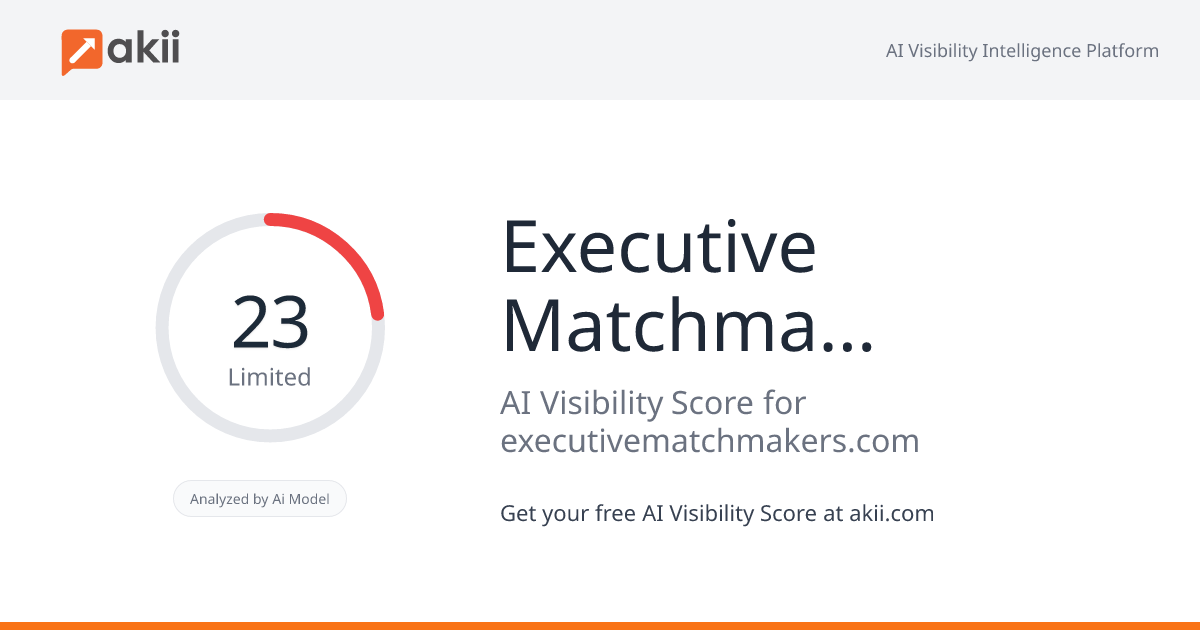 Executive Matchmakers AI Visibility Score