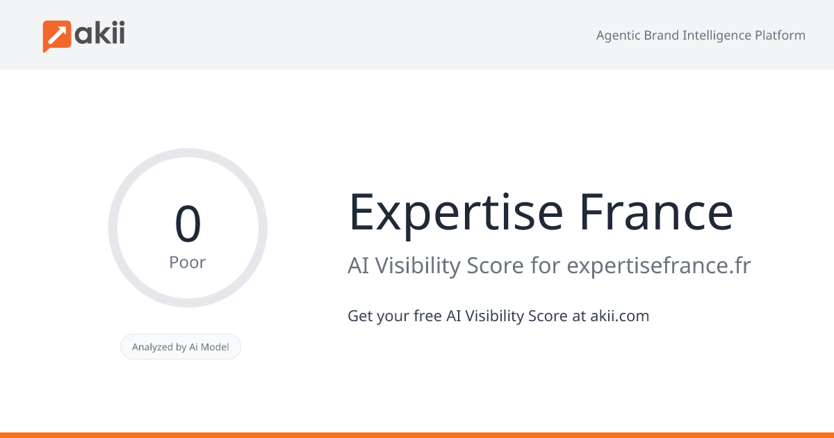 Expertise France AI Visibility Score