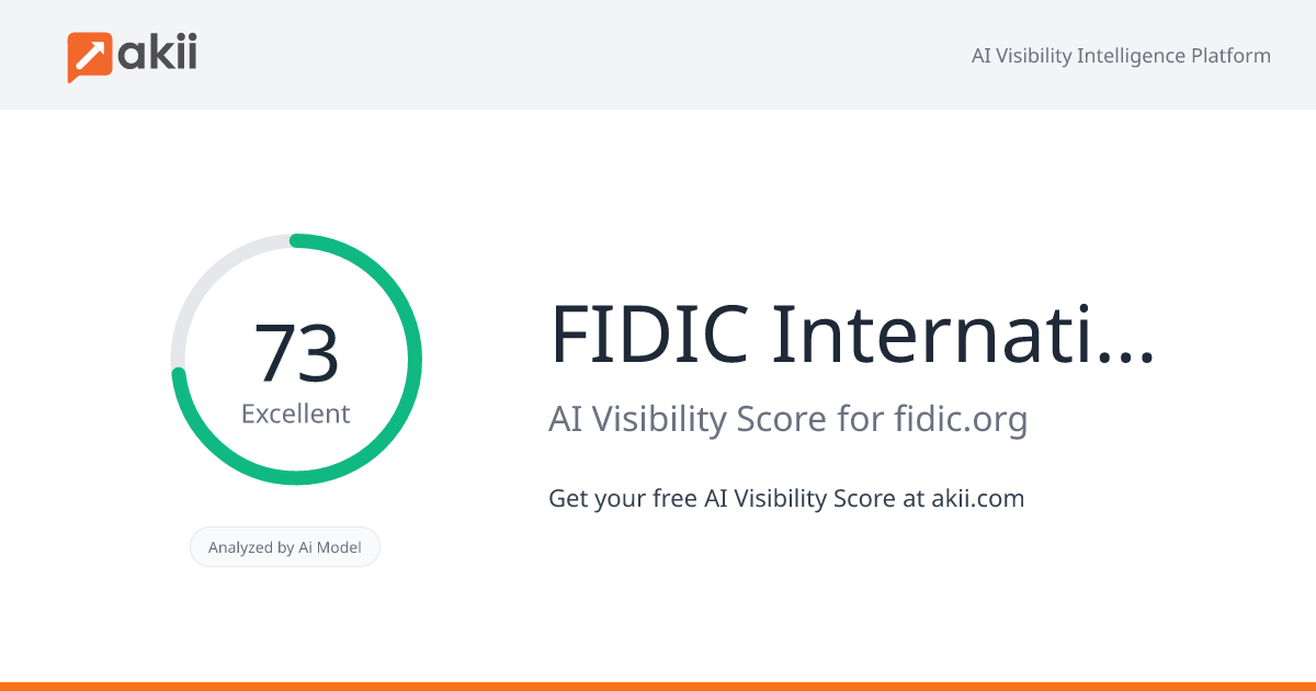 FIDIC - International Federation of Consulting Engineers AI Visibility Score