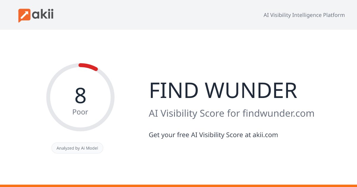 FIND WUNDER AI Visibility Score