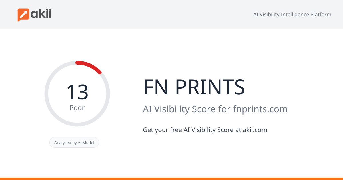 FN PRINTS AI Visibility Score