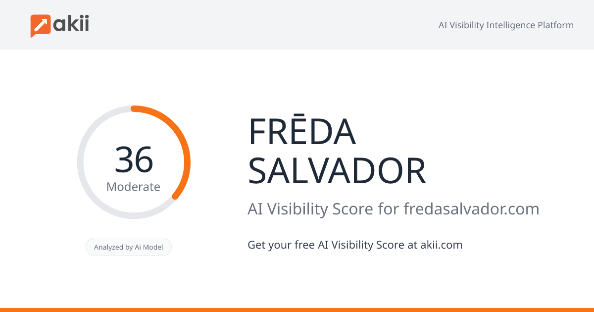 FRĒDA SALVADOR AI Visibility Score