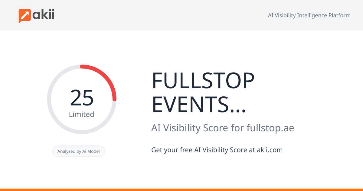 FULLSTOP - EVENTS & ENTERTAINMENT AI Visibility Score