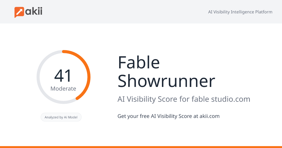 Fable Showrunner AI Visibility Score