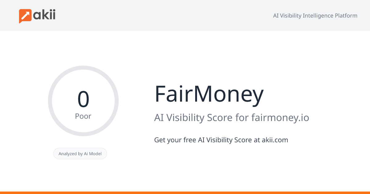 FairMoney AI Visibility Score