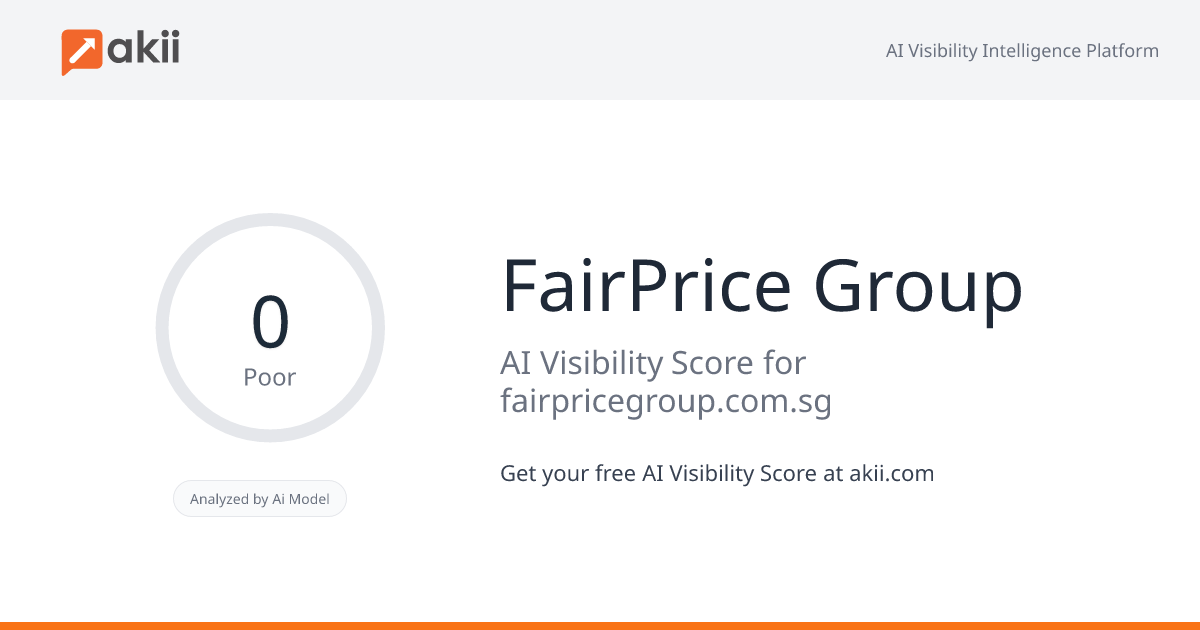 FairPrice Group AI Visibility Score