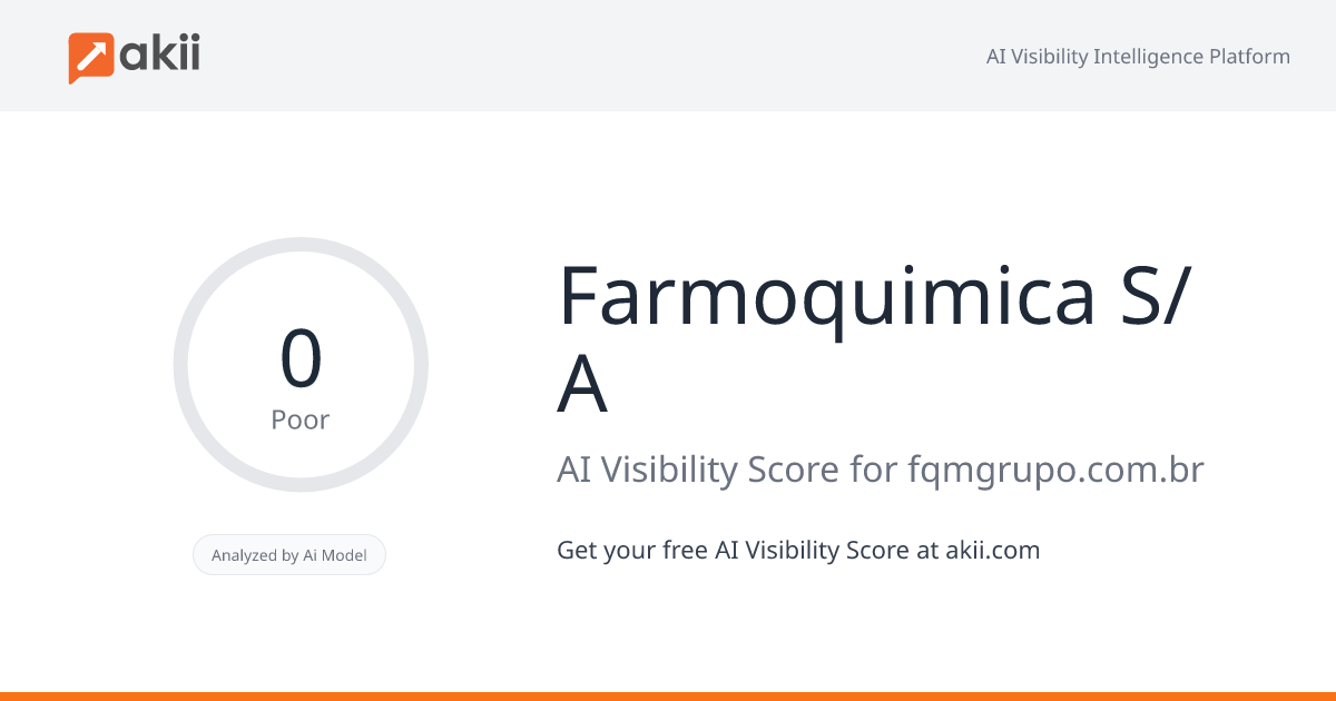 Farmoquimica S/A AI Visibility Score