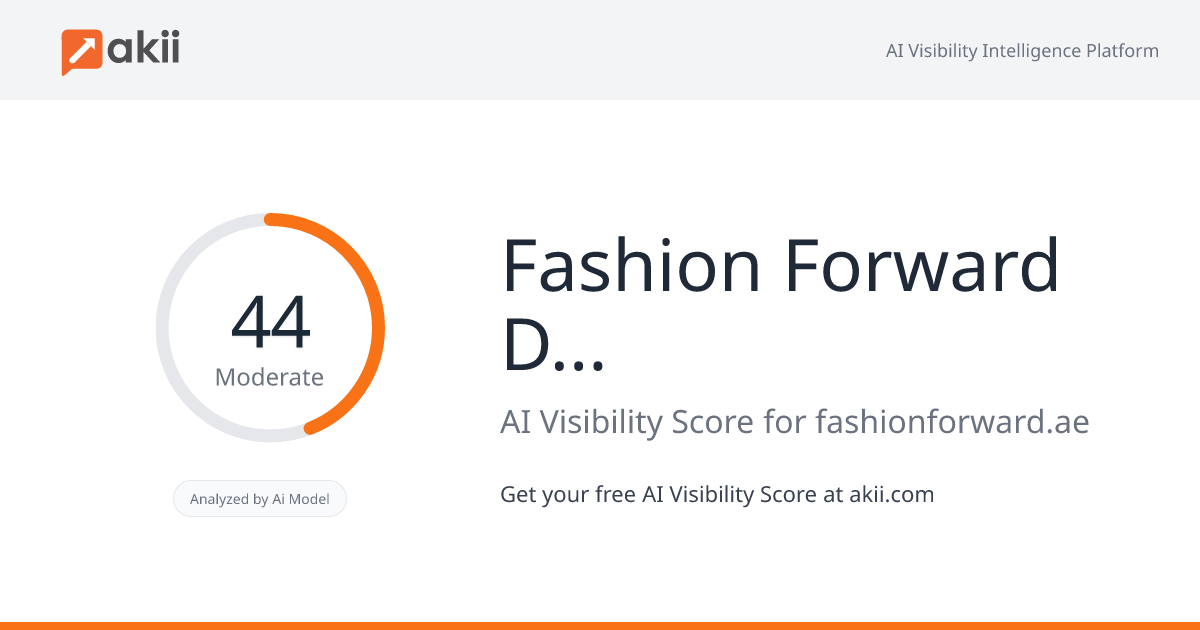 Fashion Forward Dubai AI Visibility Score