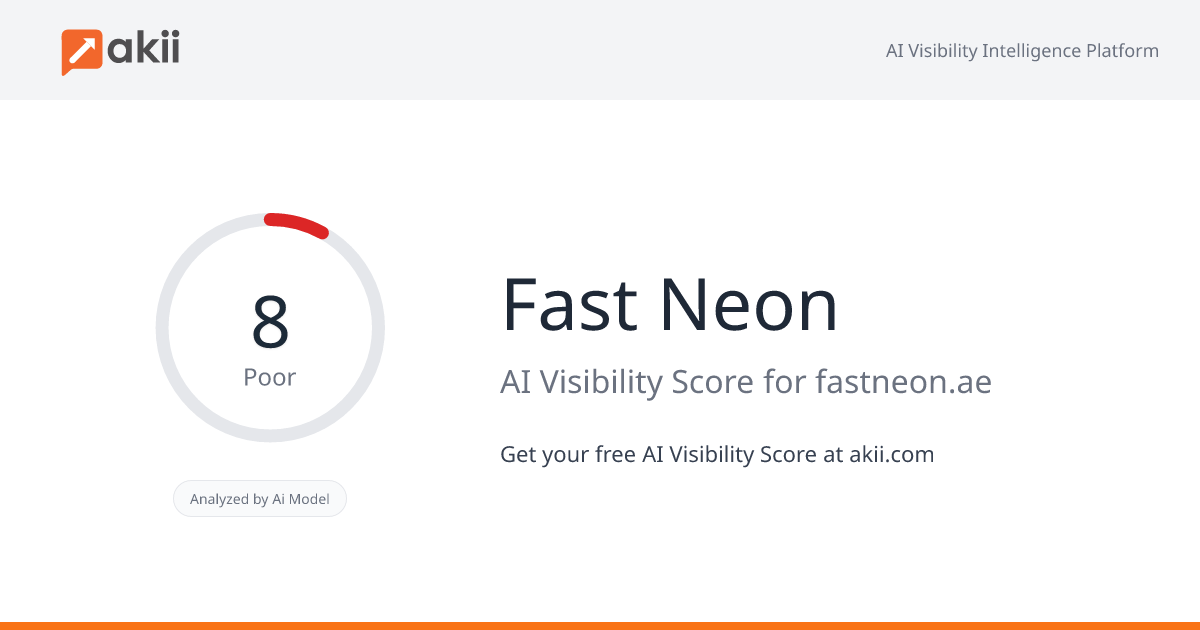 Fast Neon AI Visibility Score