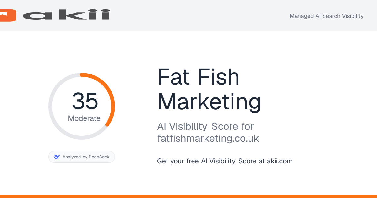 Fat Fish Marketing AI Visibility Score preview
