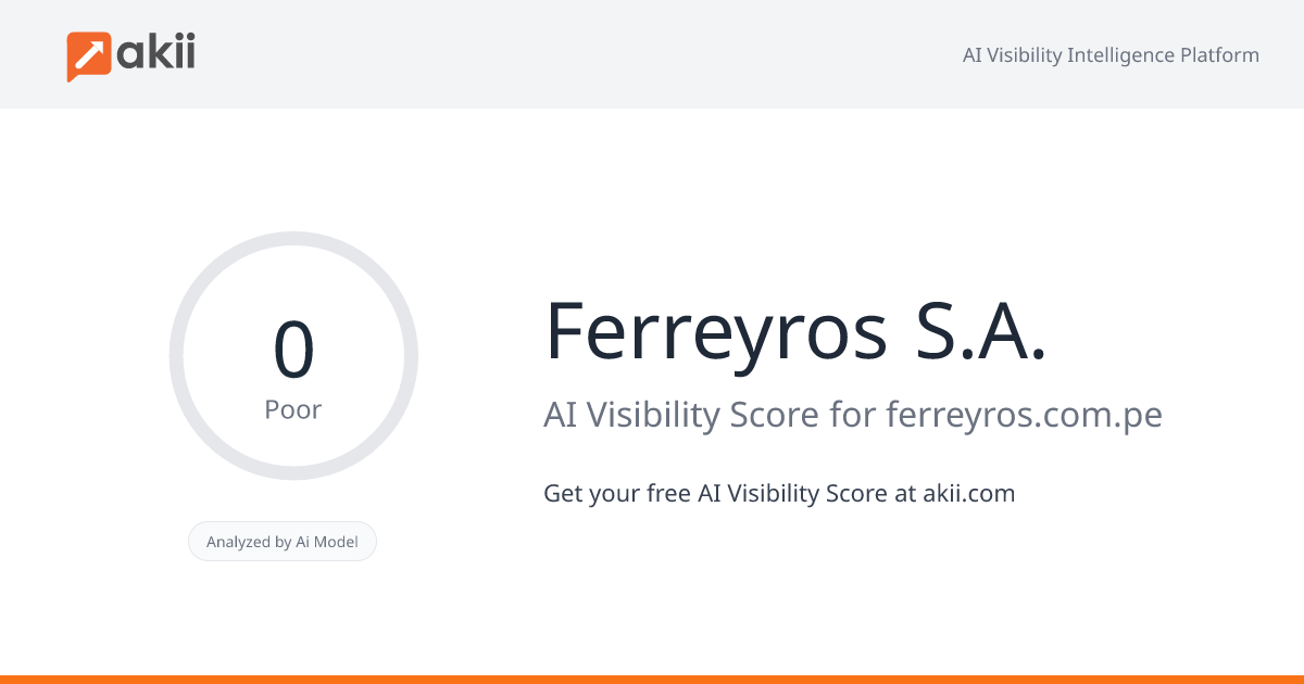 Ferreyros S.A. AI Visibility Score