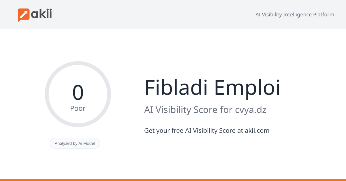 Fibladi Emploi AI Visibility Score