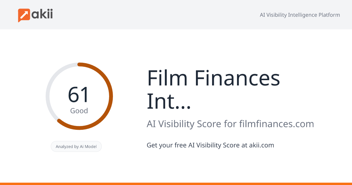 Film Finances International AI Visibility Score