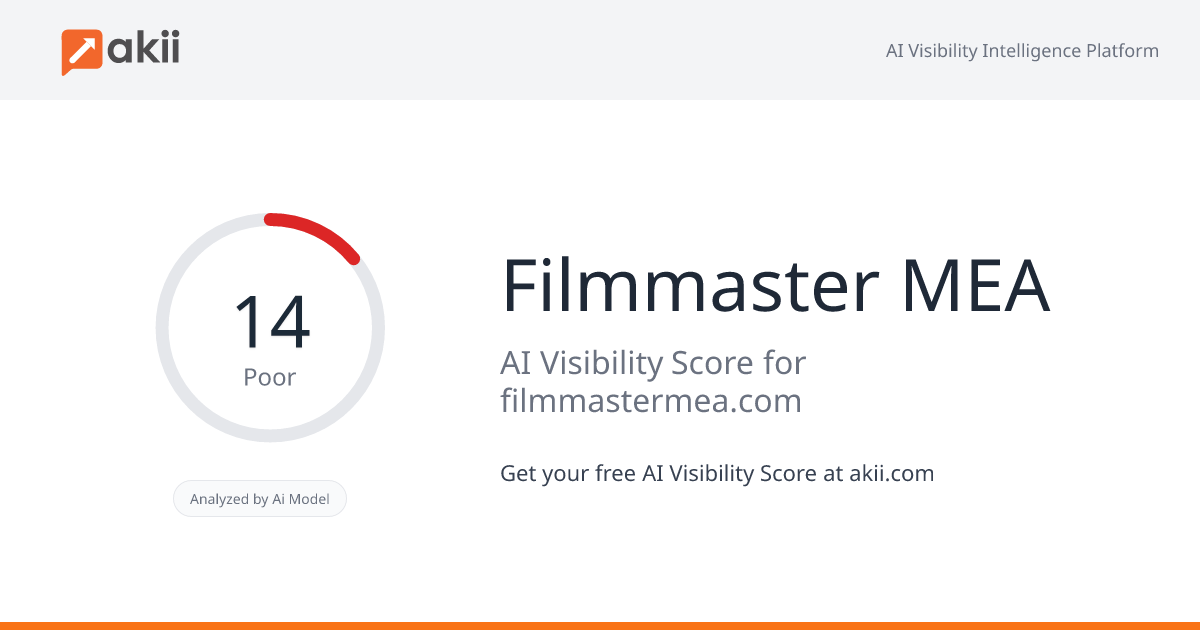 Filmmaster MEA AI Visibility Score