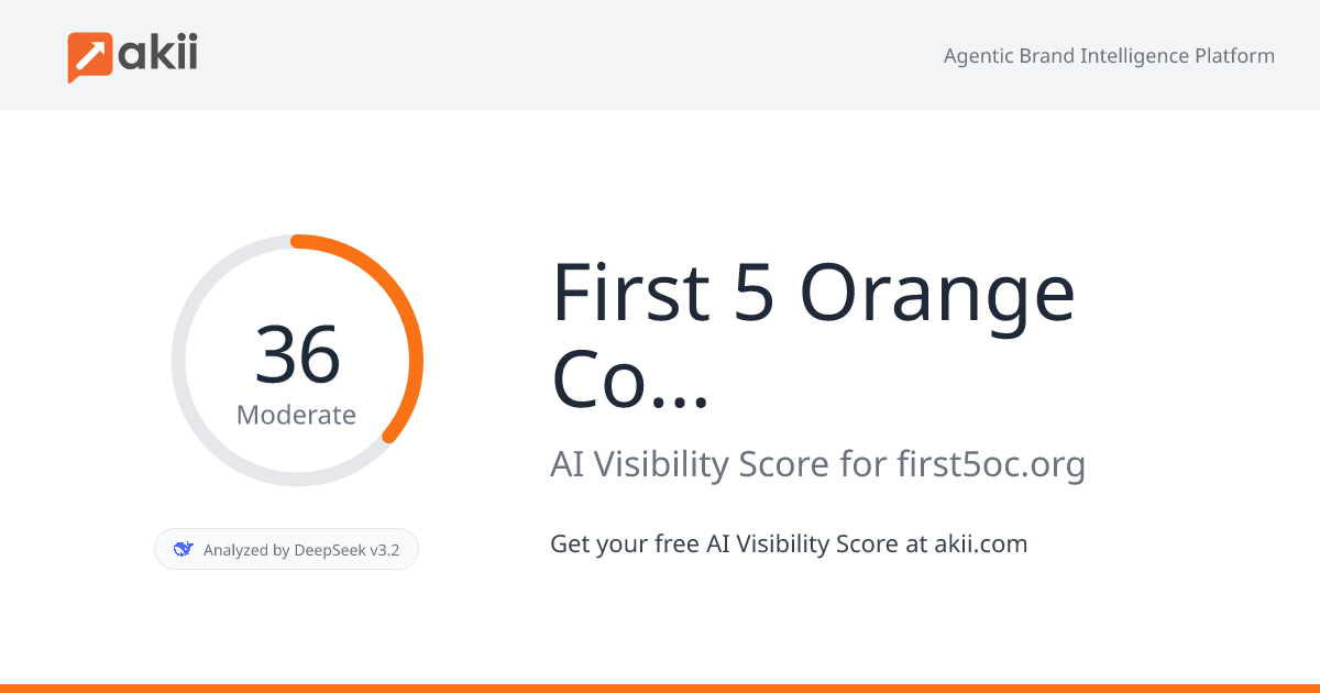 First 5 Orange County AI Visibility Score