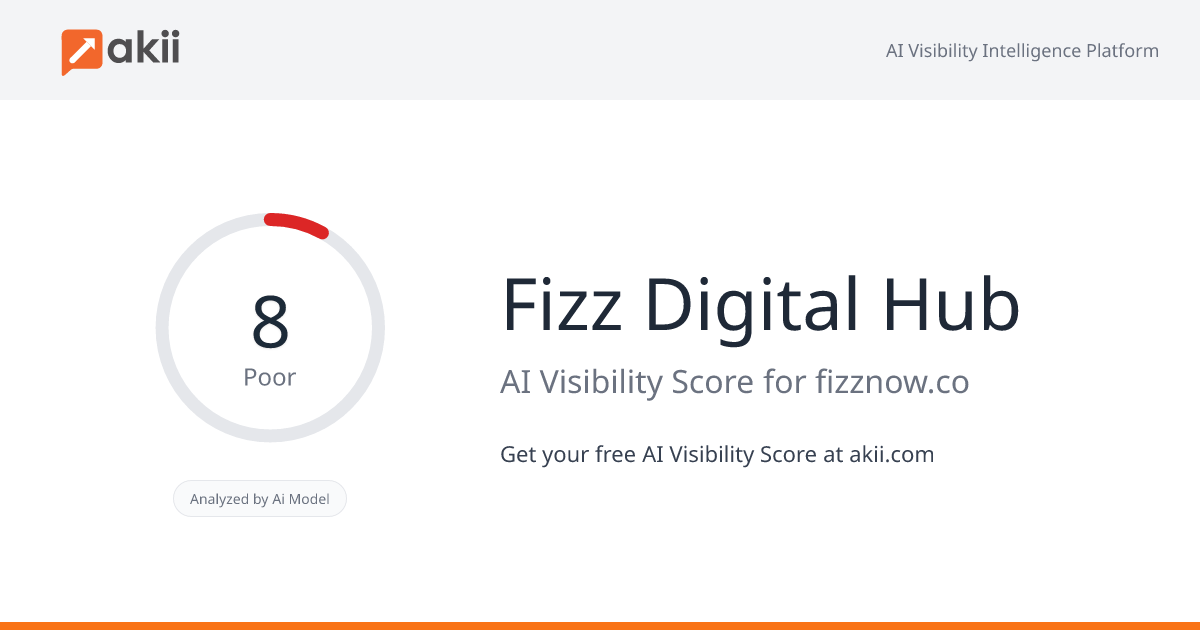 Fizz Digital Hub AI Visibility Score