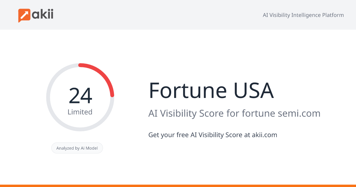Fortune USA AI Visibility Score