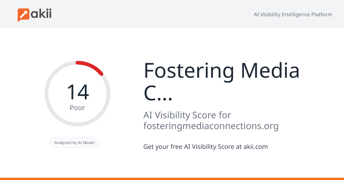 Fostering Media Connections AI Visibility Score