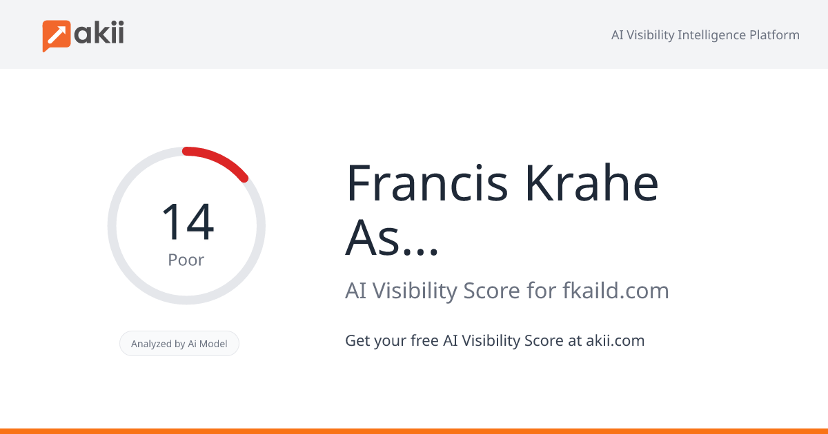 Francis Krahe & Associates AI Visibility Score