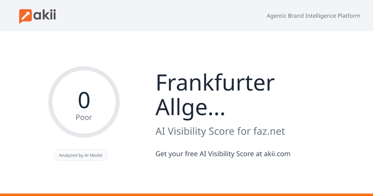 Frankfurter Allgemeine Zeitung AI Visibility Score