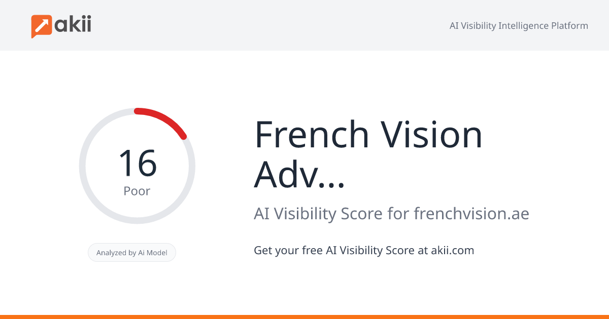 French Vision Advertising & Marketing AI Visibility Score