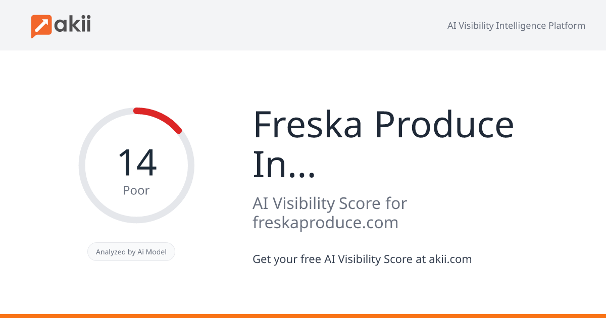 Freska Produce International LLC AI Visibility Score