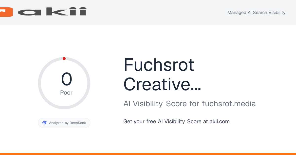 Fuchsrot Creative Media Production AI Visibility Score preview
