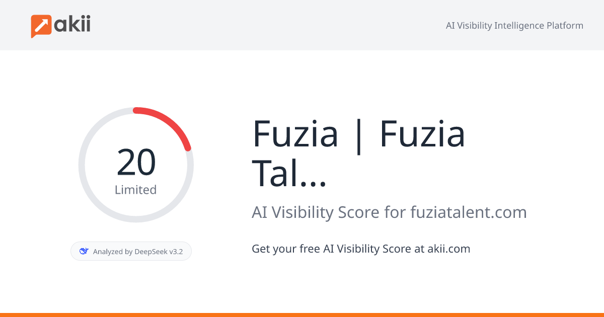 Fuzia | Fuzia Talent - Women-led Freelancers & VAs On-Demand AI Visibility Score