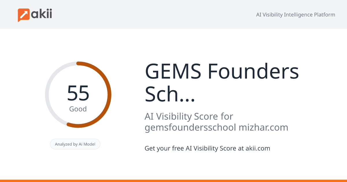 GEMS Founders School - Al Mizhar AI Visibility Score