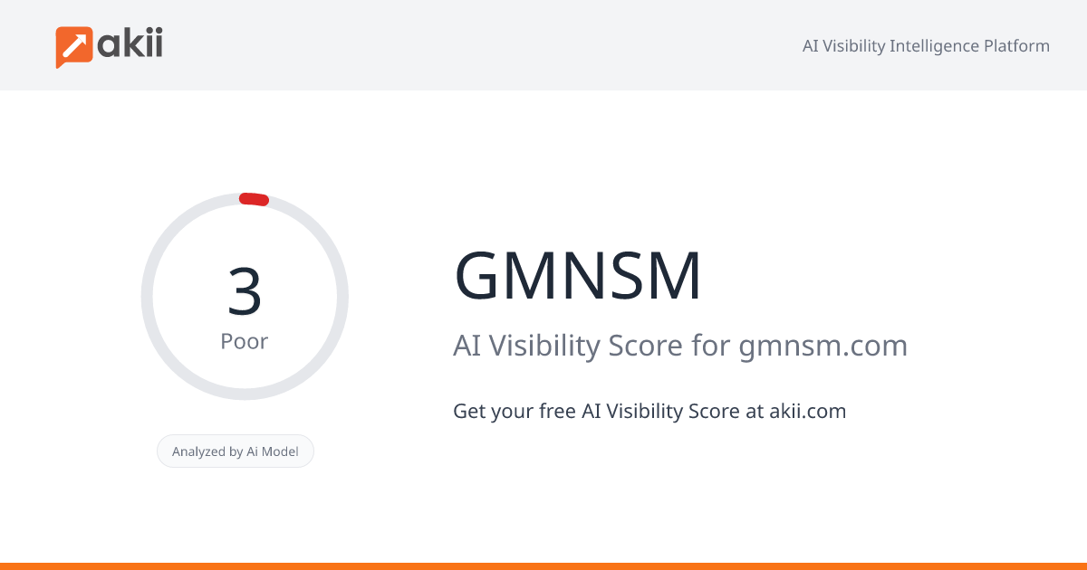 GMNSM AI Visibility Score