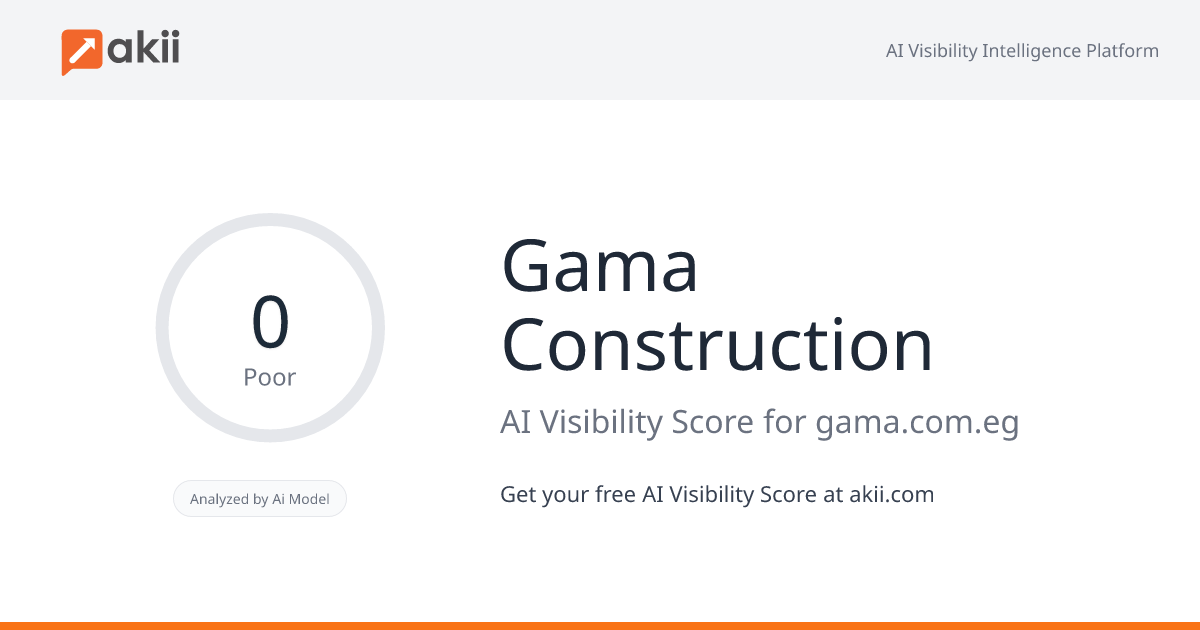 Gama Construction AI Visibility Score