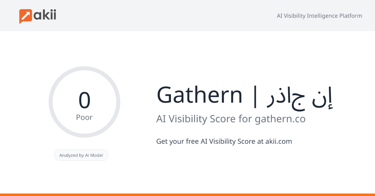 Gathern | جاذر إن AI Visibility Score