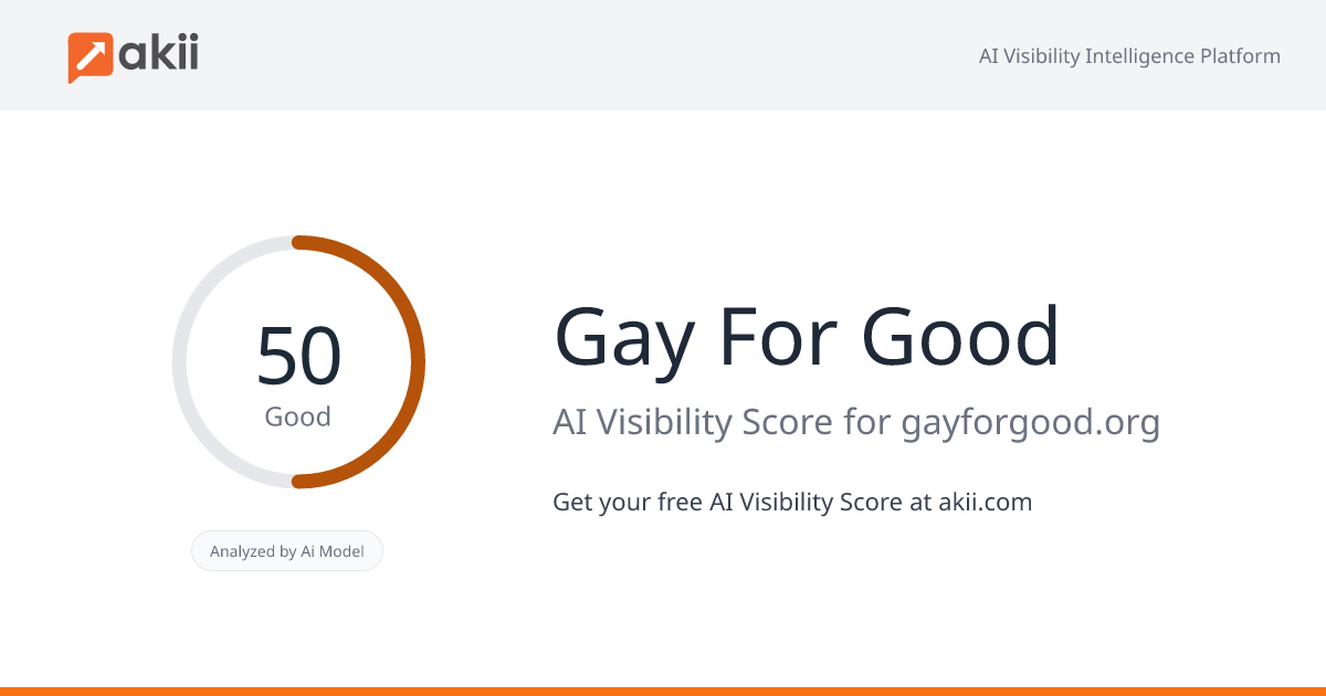 Gay For Good AI Visibility Score