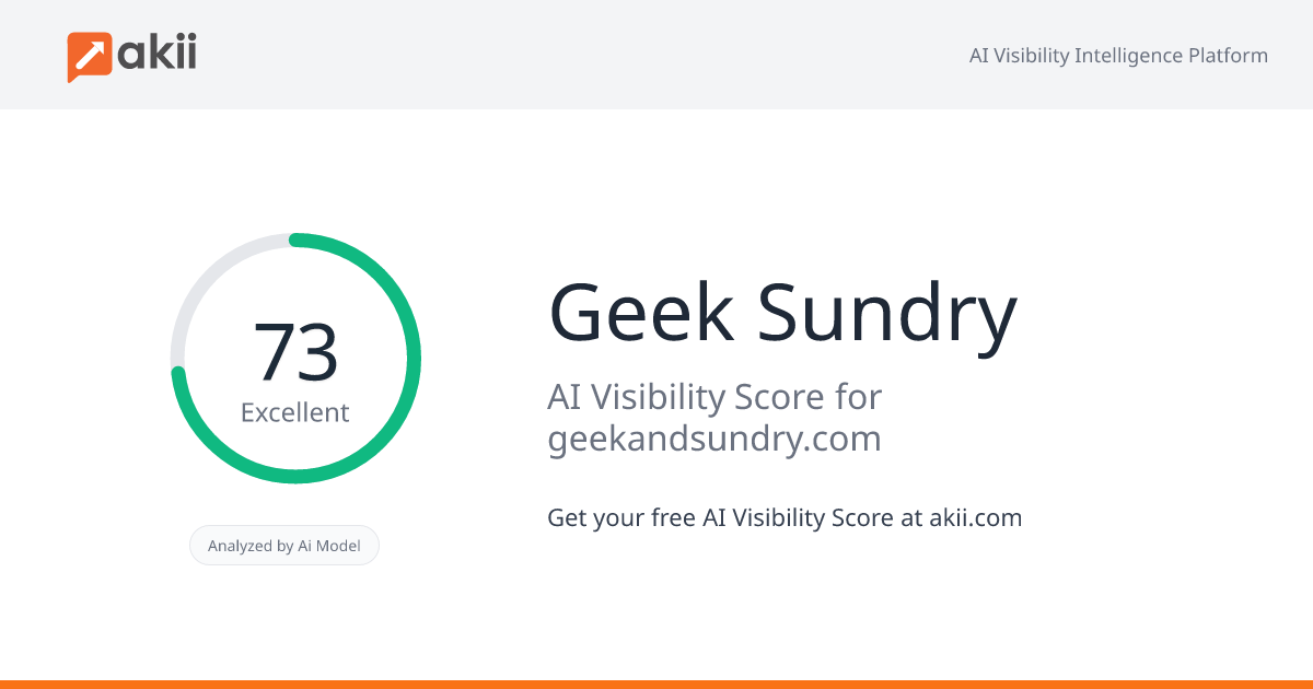 Geek & Sundry AI Visibility Score