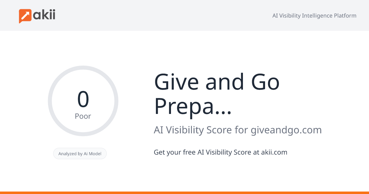Give and Go Prepared Foods AI Visibility Score