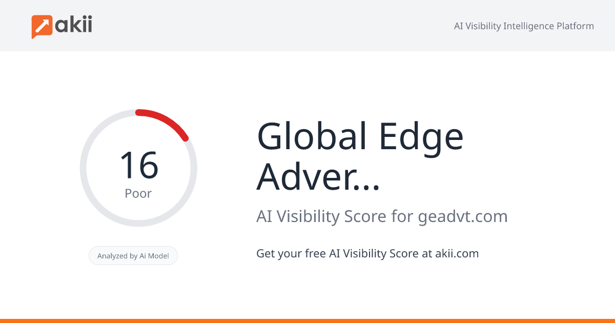 Global Edge Advertisements LLC AI Visibility Score