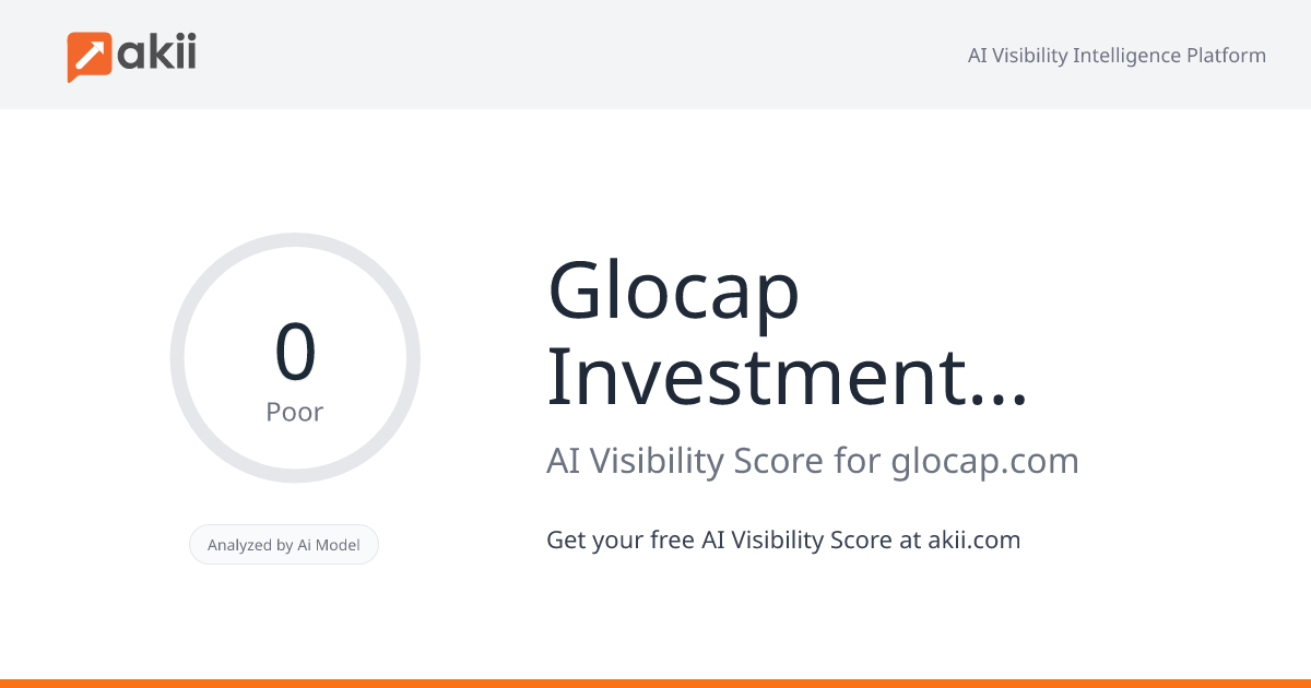 Glocap Investment Professionals & Executives AI Visibility Score