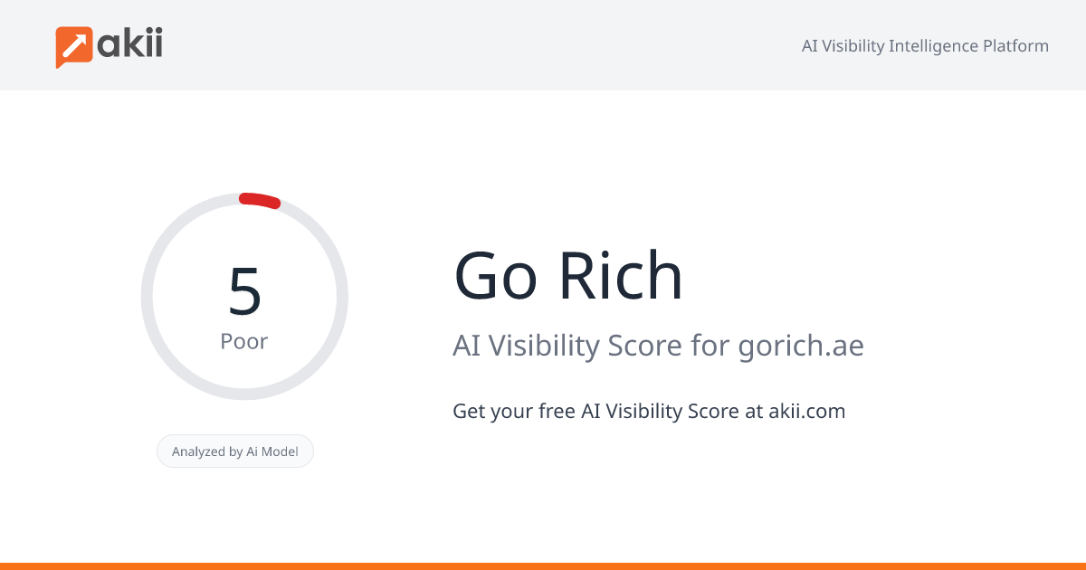 Go Rich AI Visibility Score