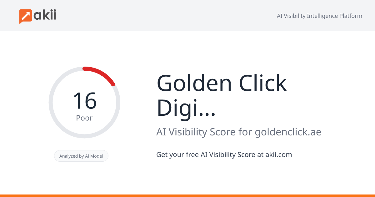 Golden Click Digital Marketing & Branding Agency AI Visibility Score