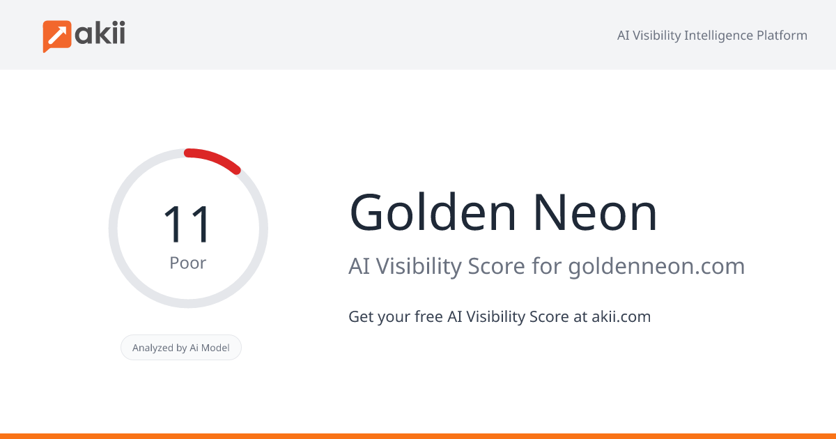 Golden Neon AI Visibility Score