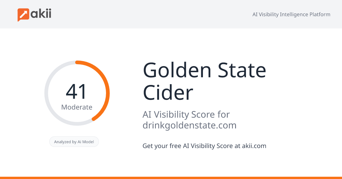Golden State Cider AI Visibility Score