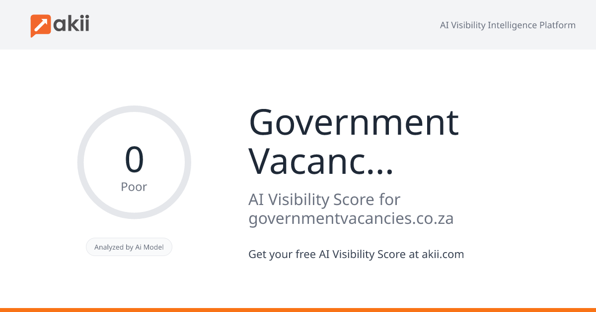 Government Vacancies SA AI Visibility Score
