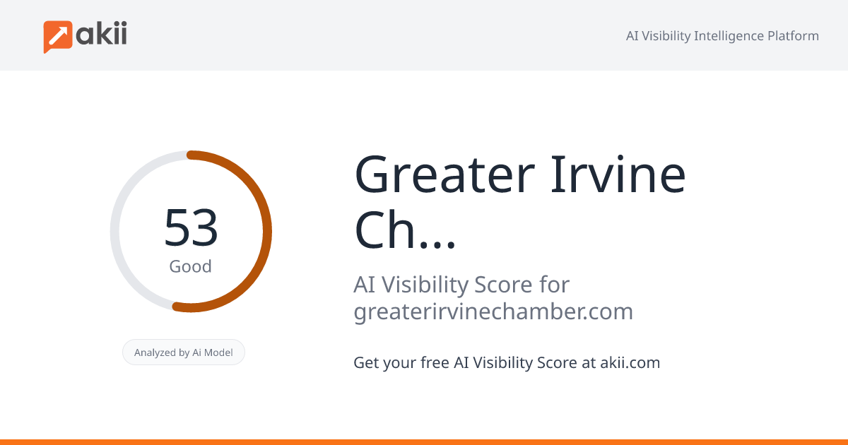 Greater Irvine Chamber AI Visibility Score