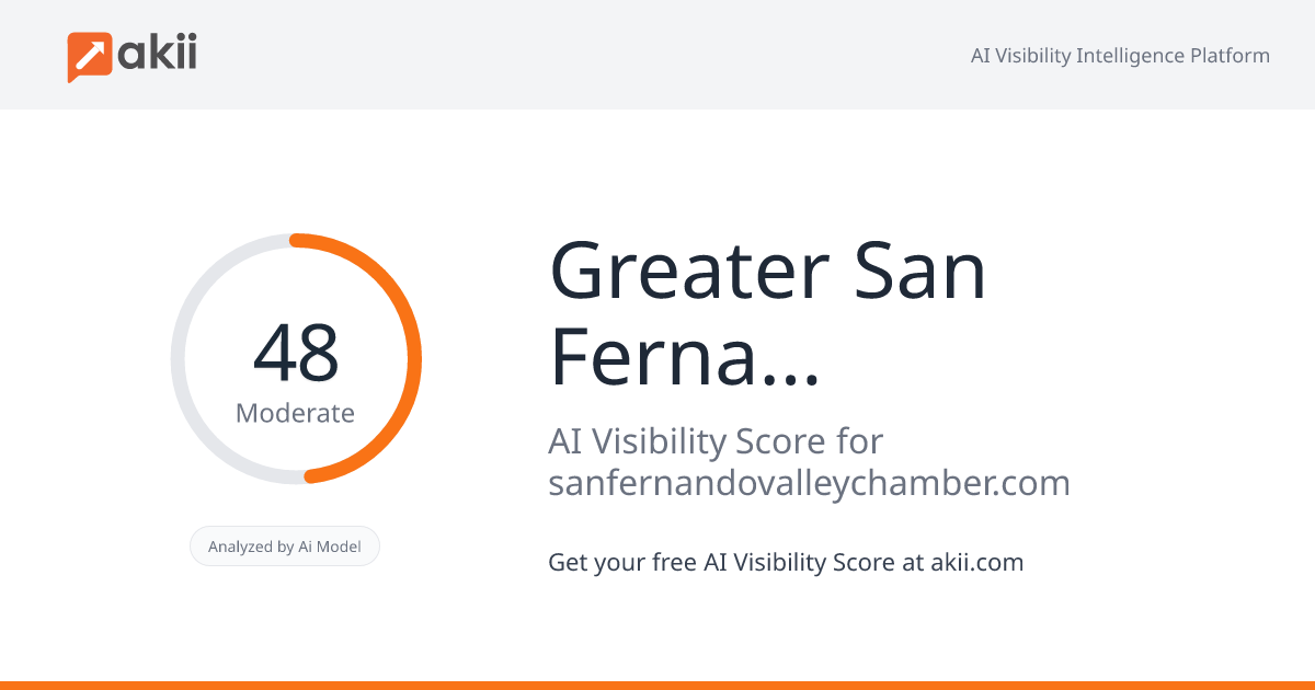 Greater San Fernando Valley Chamber of Commerce AI Visibility Score