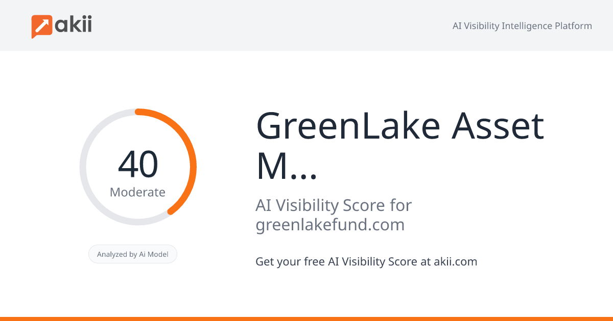 GreenLake Asset Management LLC AI Visibility Score
