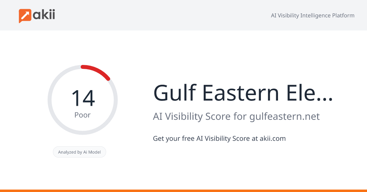 Gulf & Eastern Electro-Mechanical LLC AI Visibility Score